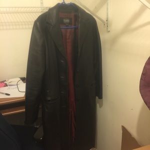 Leather coat